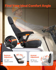 Forklift Seat Mower Tractor Seat Adjustable Back Seatbelt & Headrest V952-CCZYCGKFSAQDXWZDKV0