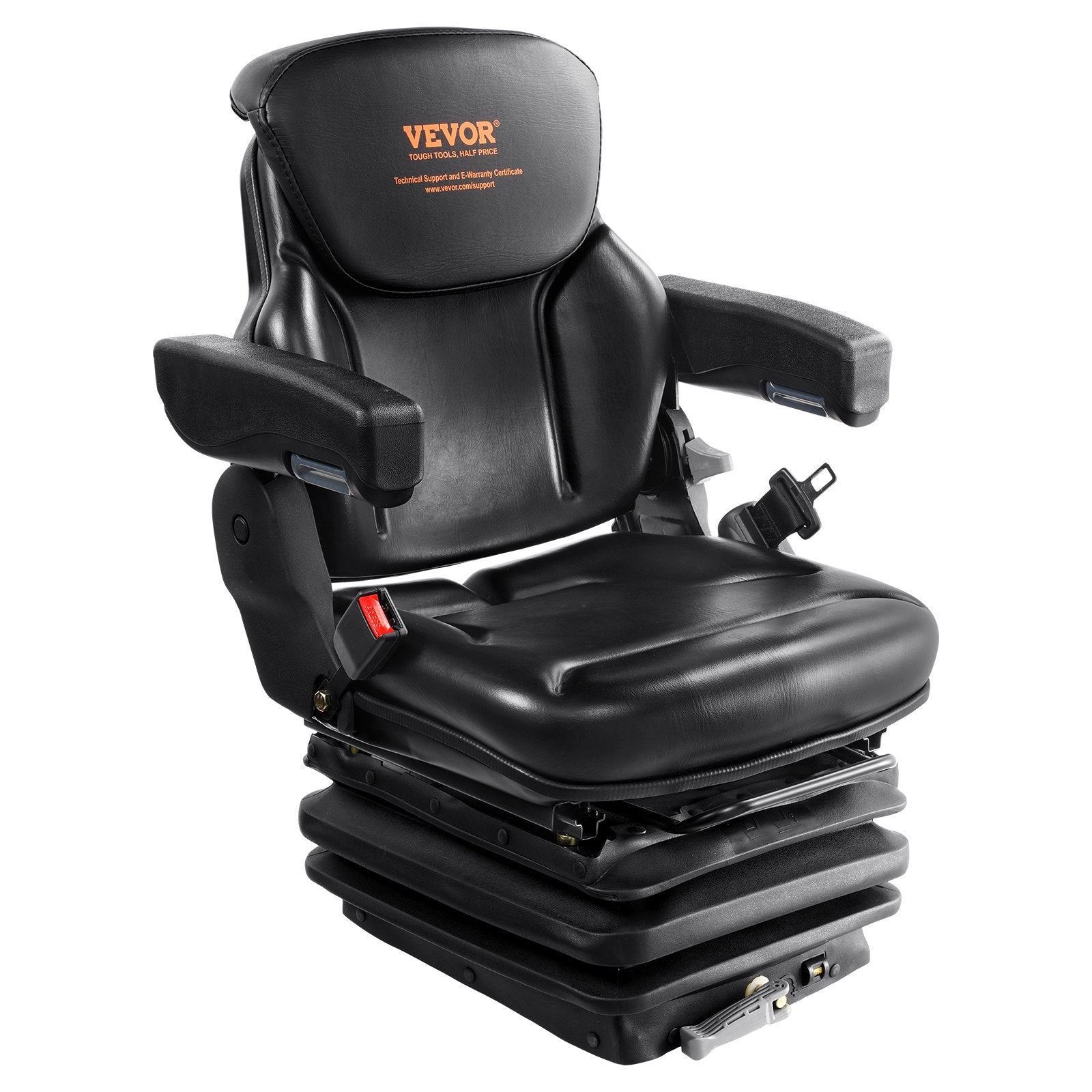 Universal Forklift Seat Adjustable Tractor Seat with Seatbelt Armrests V952-CCZYJZKFSAQDKKFORV0