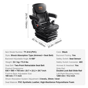 Universal Forklift Seat Adjustable Tractor Seat with Seatbelt Armrests V952-CCZYJZKFSAQDKKFORV0
