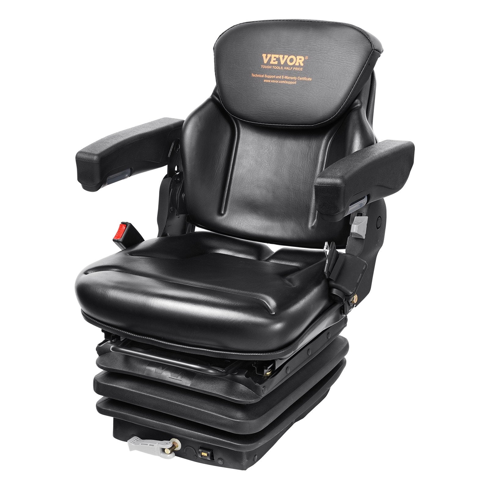 Universal Forklift Seat Adjustable Tractor Seat with Seatbelt Armrests V952-CCZYJZKFSAQDKKFORV0