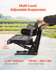 Universal Forklift Seat, Waterproof Tractor Suspension Seat with Adjustable Back, Secure Tractor Seat with V952-CCZYXJKXJK00FZ75NV0