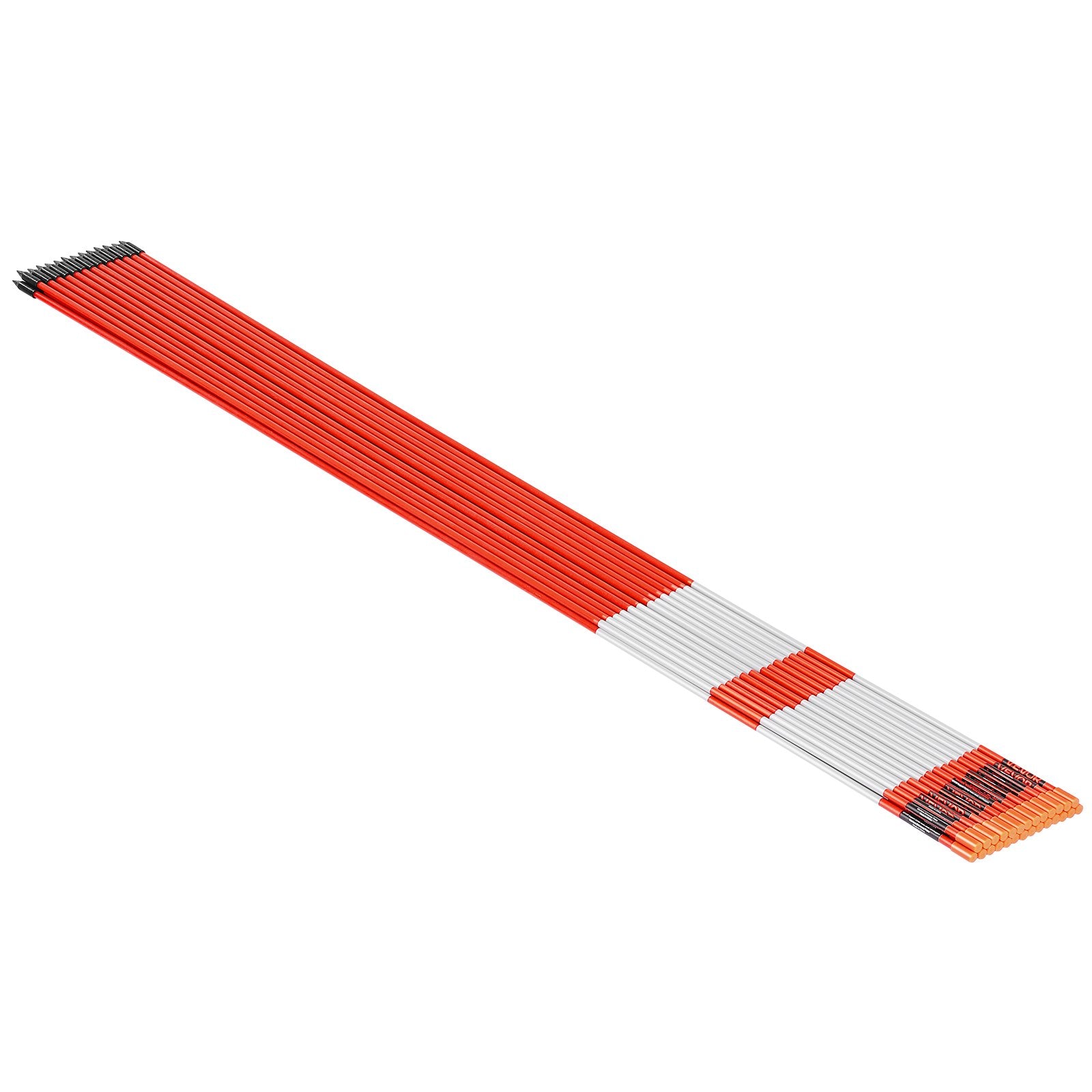 Driveway Markers, 500Pcs 122cm Long 6.35mm Dia, Hi-Visibility Driveway Reflectors with 12 in Steel Drill V952-CDBG48INCHCS9HWCU001V0