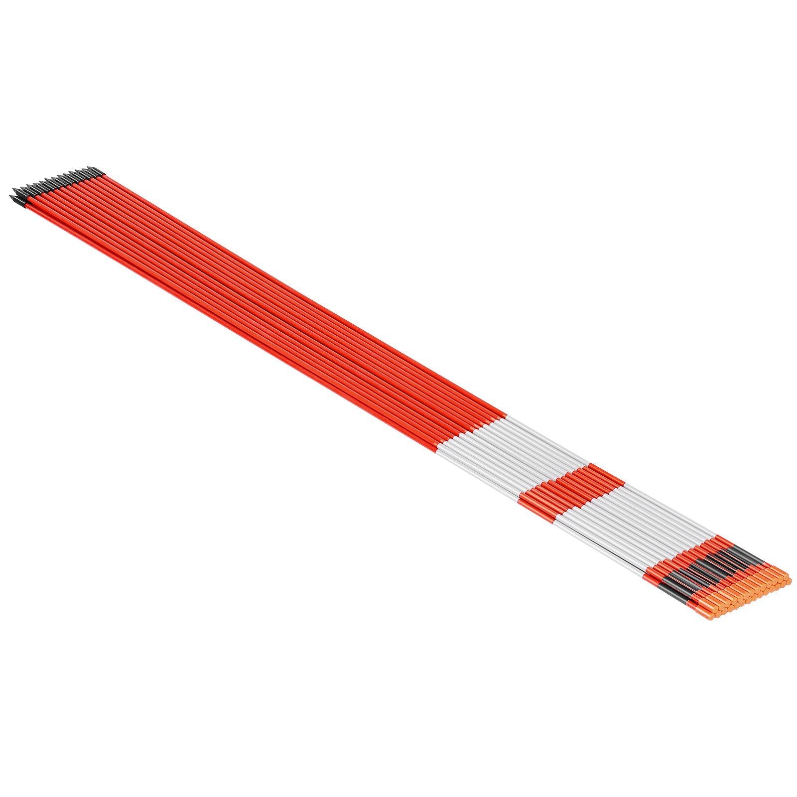 Driveway Markers, 200Pcs 122cm Long 6.35mm Dia, Hi-Visibility Driveway Reflectors with 12 in Steel Drill V952-CDBG48INCHCSCB6ZM001V0