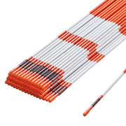 Driveway Markers, 100PCS 121.5cm, 0.78cm Diameter, Orange Fiberglass Poles Snow Stakes with Reflective Tape, V952-CDBG48YCCS10V9NP3V0