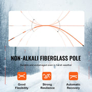 Driveway Markers, 100PCS 121.5cm, 0.78cm Diameter, Orange Fiberglass Poles Snow Stakes with Reflective Tape, V952-CDBG48YCCS10V9NP3V0