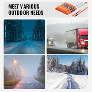 Driveway Markers, 100PCS 121.5cm, 0.78cm Diameter, Orange Fiberglass Poles Snow Stakes with Reflective Tape, V952-CDBG48YCCS10V9NP3V0