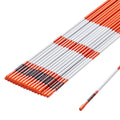 Driveway Markers, 30 PCS 121.5cm, 0.78cm Diameter, Orange Fiberglass Poles Snow Stakes with Reflective Tape, V952-CDBG48YCCS30QIESPV0