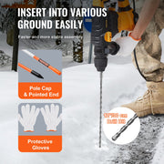 Driveway Markers, 30 PCS 121.5cm, 0.78cm Diameter, Orange Fiberglass Poles Snow Stakes with Reflective Tape, V952-CDBG48YCCS30QIESPV0