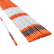 Driveway Markers, 30 PCS 121.5cm, 0.78cm Diameter, Orange Fiberglass Poles Snow Stakes with Reflective Tape, V952-CDBG48YCCS30QIESPV0