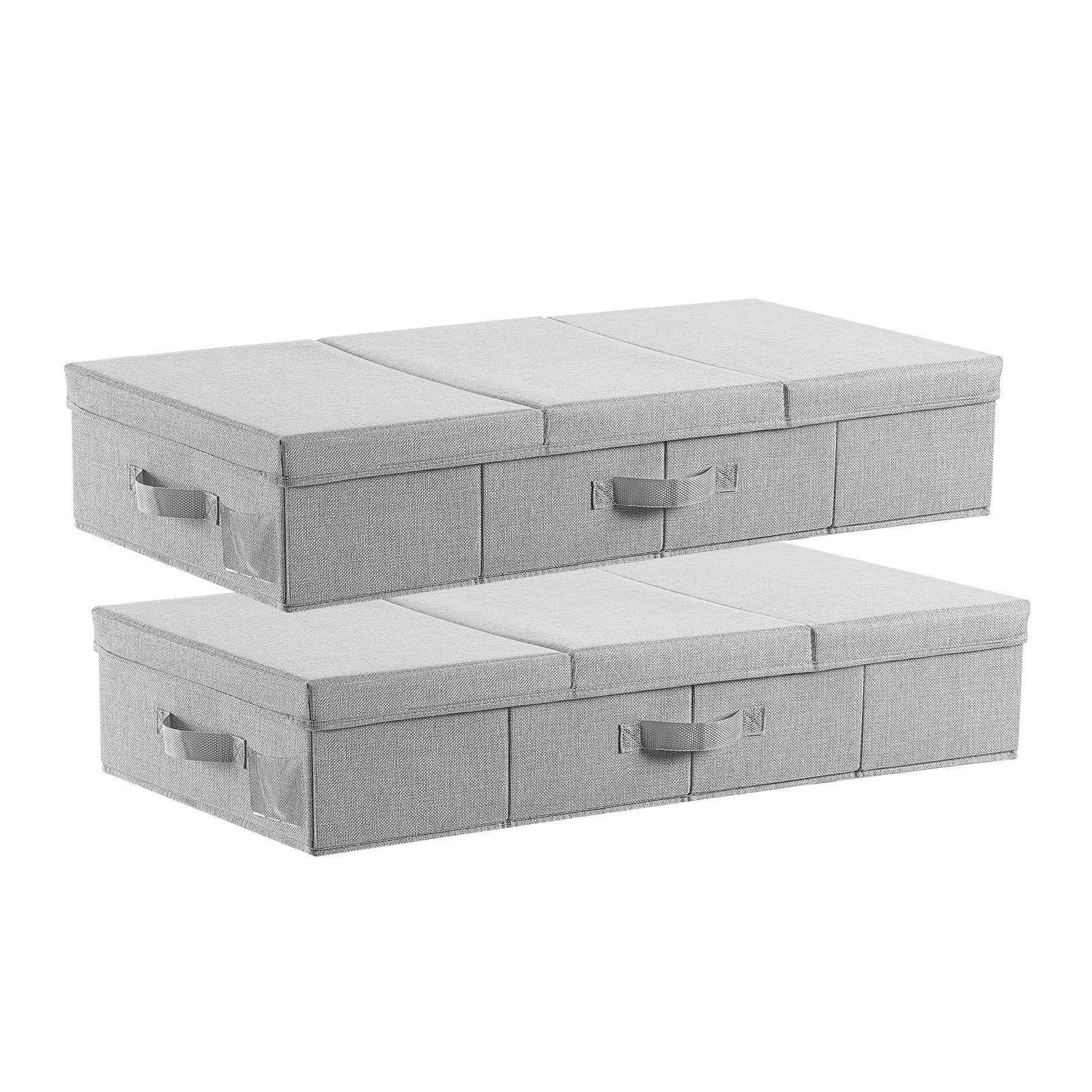 Under Bed Storage with Lids, 805 x 405 x 155 mm, 48L Large Underbed Clothes Storage Containers, Low Profile V952-CDCWFBFMBWL24ZZRA001V0