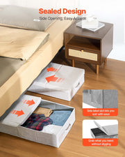Under Bed Storage with Lids, 805 x 405 x 155 mm, 48L Large Underbed Clothes Storage Containers, Low Profile V952-CDCWFBFMBWL24ZZRA001V0
