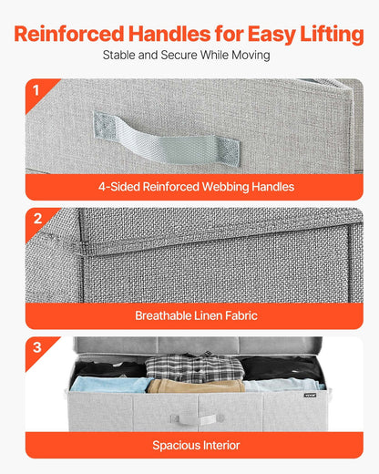 Under Bed Storage with Lids, 805 x 405 x 155 mm, 48L Large Underbed Clothes Storage Containers, Low Profile V952-CDCWFBFMBWL24ZZRA001V0