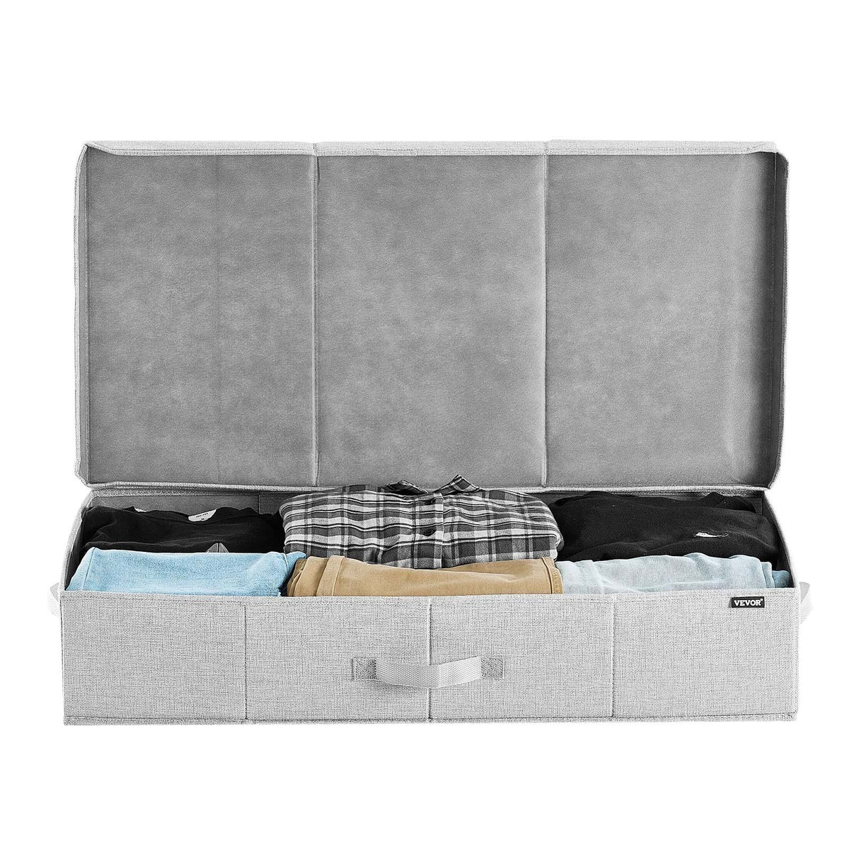 Under Bed Storage with Lids, 805 x 405 x 155 mm, 48L Large Underbed Clothes Storage Containers, Low Profile V952-CDCWFBFMBWL24ZZRA001V0