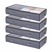 Under Bed Storage with Clear Lids, 996 x 500 x 180 mm, 90L Large Underbed Clothes Storage Containers, Low V952-CDCWFBWFBWL309XD1001V0