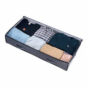 Under Bed Storage with Clear Lids, 996 x 500 x 180 mm, 90L Large Underbed Clothes Storage Containers, Low V952-CDCWFBWFBWL309XD1001V0