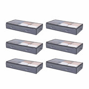 Under Bed Storage with Clear Lids, 996 x 500 x 180 mm, 90L Large Underbed Clothes Storage Containers, Low V952-CDCWFBWFBWL3F65TO001V0