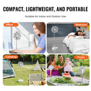 12 Inch Foldable Oscillating Standing Fan with Remote Control, 4 Speed Adjustable Portable Desk Quiet Fan, V952-CDFS12YCSSSF9DA1CV9