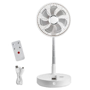 12 Inch Foldable Oscillating Standing Fan with Remote Control, 4 Speed Adjustable Portable Desk Quiet Fan, V952-CDFS12YCSSSF9DA1CV9
