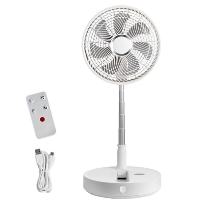 12 Inch Foldable Oscillating Standing Fan with Remote Control, 4 Speed Adjustable Portable Desk Quiet Fan, V952-CDFS12YCSSSF9DA1CV9