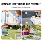 8 Inch Foldable Oscillating Standing Fan with Remote Control, 4 Speed Adjustable Portable Desk Quiet Fan, V952-CDFS8YCSSSF0UQN12V9
