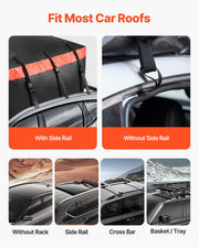 Car Rooftop Cargo Carrier Bag, 20 Cubic Feet Roof Cargo Carrier, Heavy Duty 840D PVC 100% Waterproof Car Roof V952-CDHBJX20LFYCT09VHV0