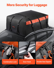 Car Rooftop Cargo Carrier Bag, 20 Cubic Feet Roof Cargo Carrier, Heavy Duty 840D PVC 100% Waterproof Car Roof V952-CDHBJX20LFYCT09VHV0
