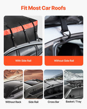Car Rooftop Cargo Carrier Bag, 23 Cubic Feet Roof Cargo Carrier, Heavy Duty 840D PVC 100% Waterproof Car Roof V952-CDHBJX23CUFTPIS1VV0