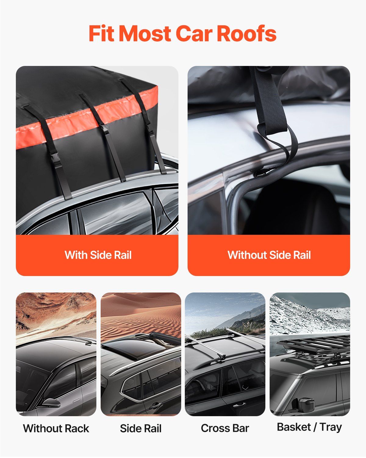 Car Rooftop Cargo Carrier Bag, 23 Cubic Feet Roof Cargo Carrier, Heavy Duty 840D PVC 100% Waterproof Car Roof V952-CDHBJX23CUFTPIS1VV0