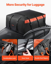 Car Rooftop Cargo Carrier Bag, 23 Cubic Feet Roof Cargo Carrier, Heavy Duty 840D PVC 100% Waterproof Car Roof V952-CDHBJX23CUFTPIS1VV0
