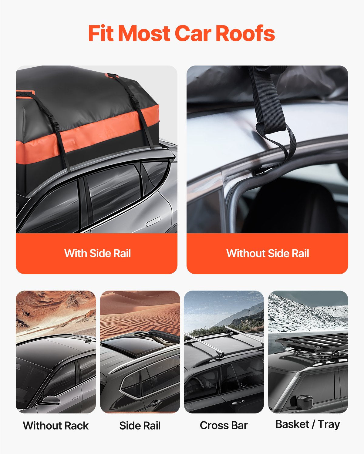 Car Rooftop Cargo Carrier Bag 21 Cubic Feet Roof Cargo Carrier 840D PVC V952-CDHBTX20LFYCKB502V0