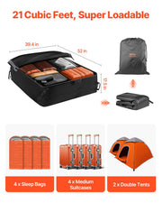 Car Rooftop Cargo Carrier Bag, 21 Cubic Feet Cargo Carrier for Car Roof, 100% Waterproof 900D Oxford Cloth V952-CDHBXM20LFYCV5QCOV0