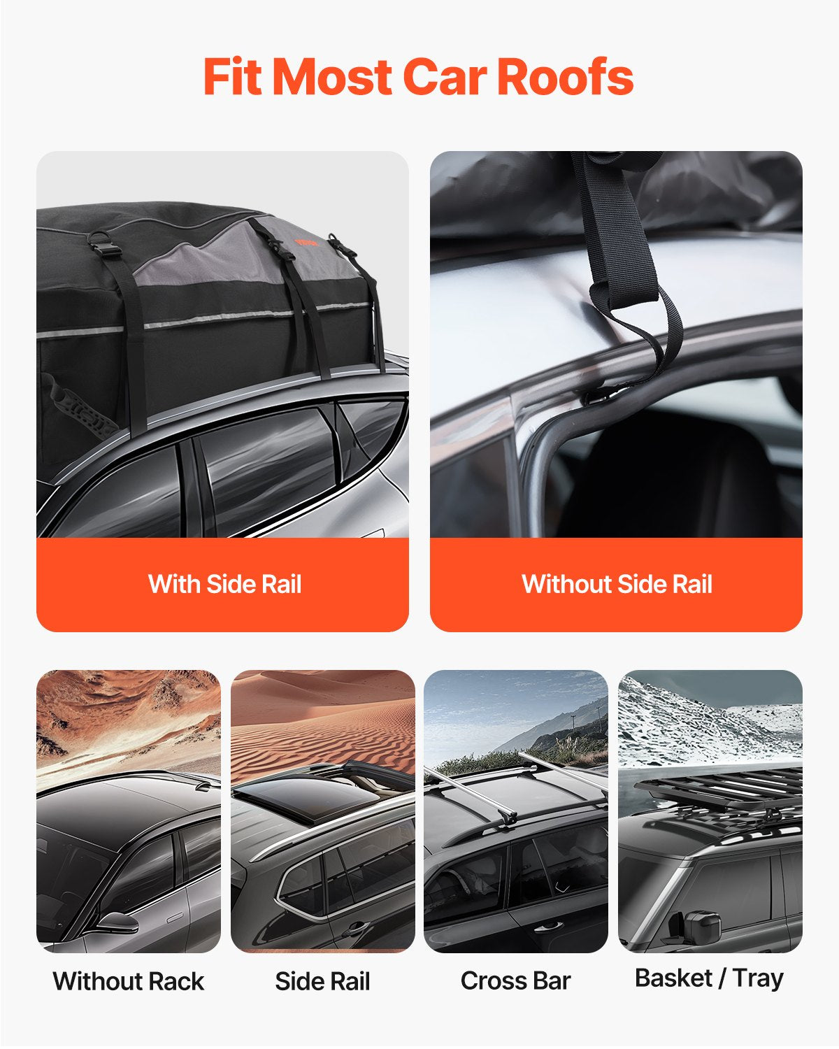 Car Rooftop Cargo Carrier Bag, 21 Cubic Feet Cargo Carrier for Car Roof, 100% Waterproof 900D Oxford Cloth V952-CDHBXM20LFYCV5QCOV0