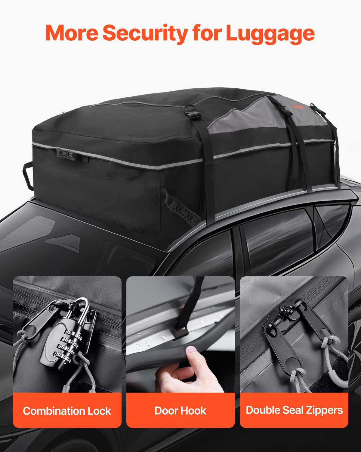 Car Rooftop Cargo Carrier Bag, 21 Cubic Feet Cargo Carrier for Car Roof, 100% Waterproof 900D Oxford Cloth V952-CDHBXM20LFYCV5QCOV0