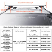 Roof Rack Cross Bars, Aluminum Roof Rack Crossbars, Fit Raised Side Rail with Gap, 90 kg Load Capacity, V952-CDHGJTYKTYKCPRACFV0