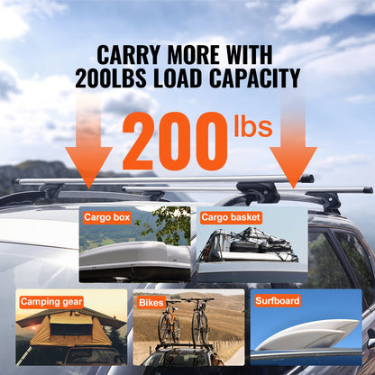 Roof Rack Cross Bars, Aluminum Roof Rack Crossbars, Fit Raised Side Rail with Gap, 90 kg Load Capacity, V952-CDHGJTYKTYKCPRACFV0