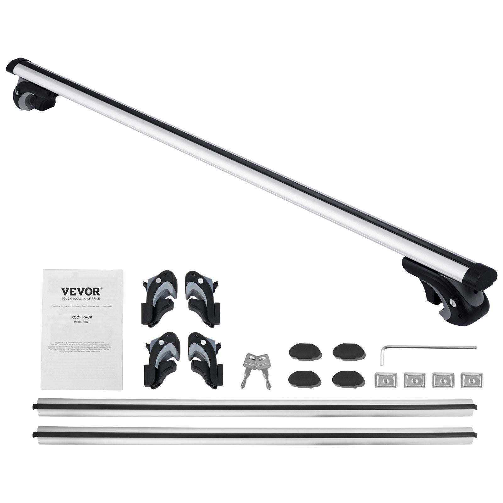 Roof Rack Cross Bars, Aluminum Roof Rack Crossbars, Fit Raised Side Rail with Gap, 90 kg Load Capacity, V952-CDHGJTYKTYKCPRACFV0
