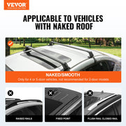 Universal Roof Rack Crossbar for Naked Roof Vehicle Aluminum with Lock V952-CDHGJTYKTYKLLODD1V0