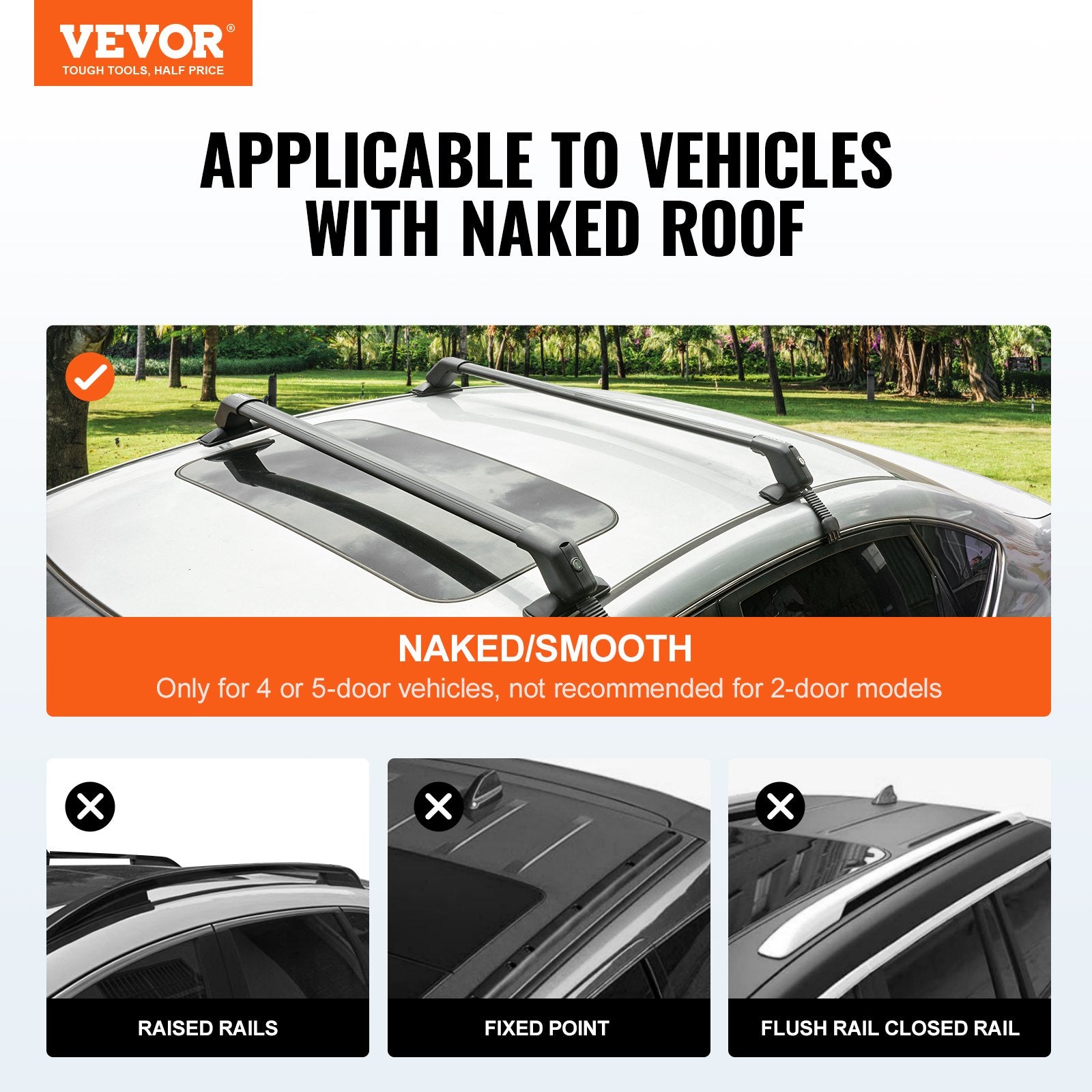 Universal Roof Rack Crossbar for Naked Roof Vehicle Aluminum with Lock V952-CDHGJTYKTYKLLODD1V0