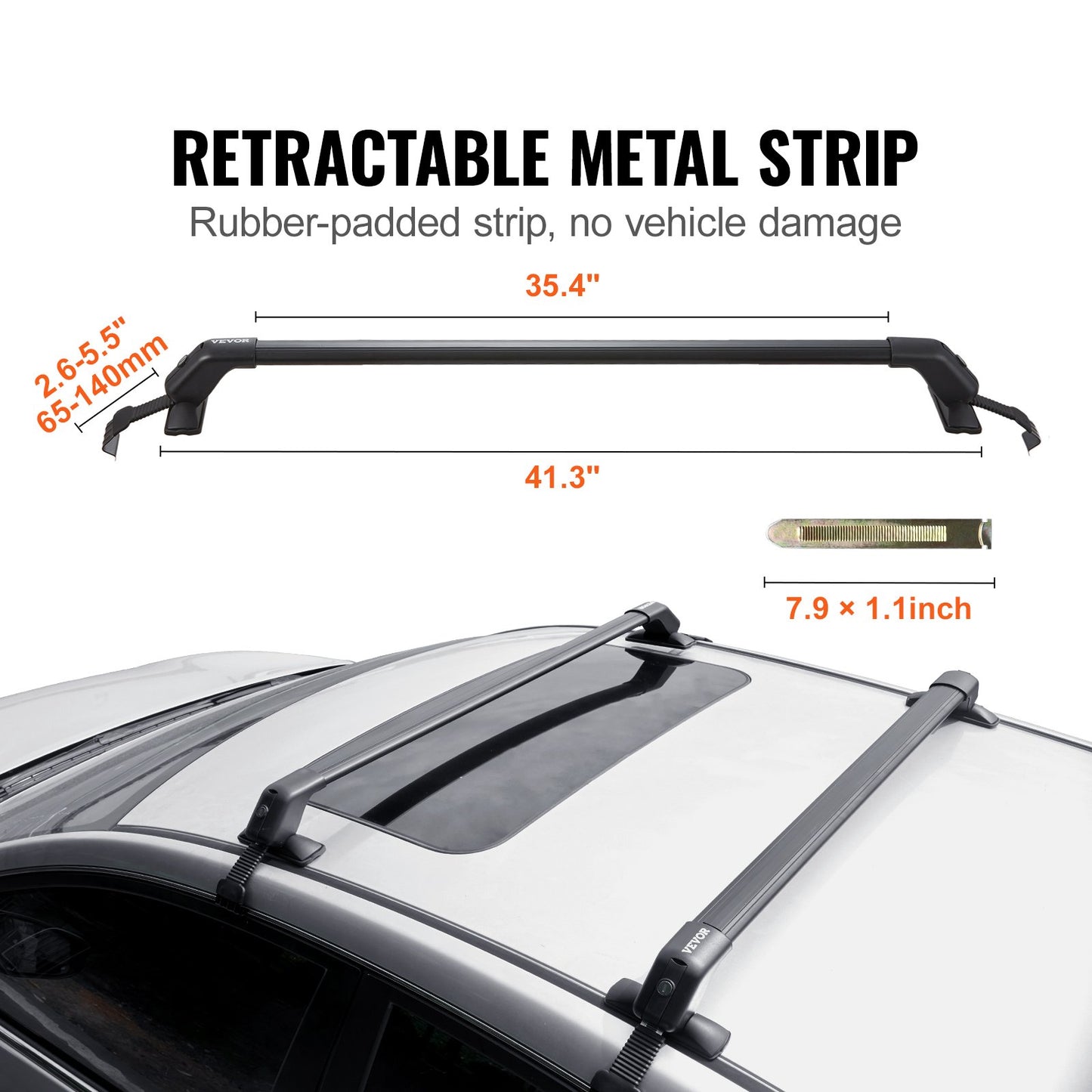 Universal Roof Rack Crossbar for Naked Roof Vehicle Aluminum with Lock V952-CDHGJTYKTYKLLODD1V0