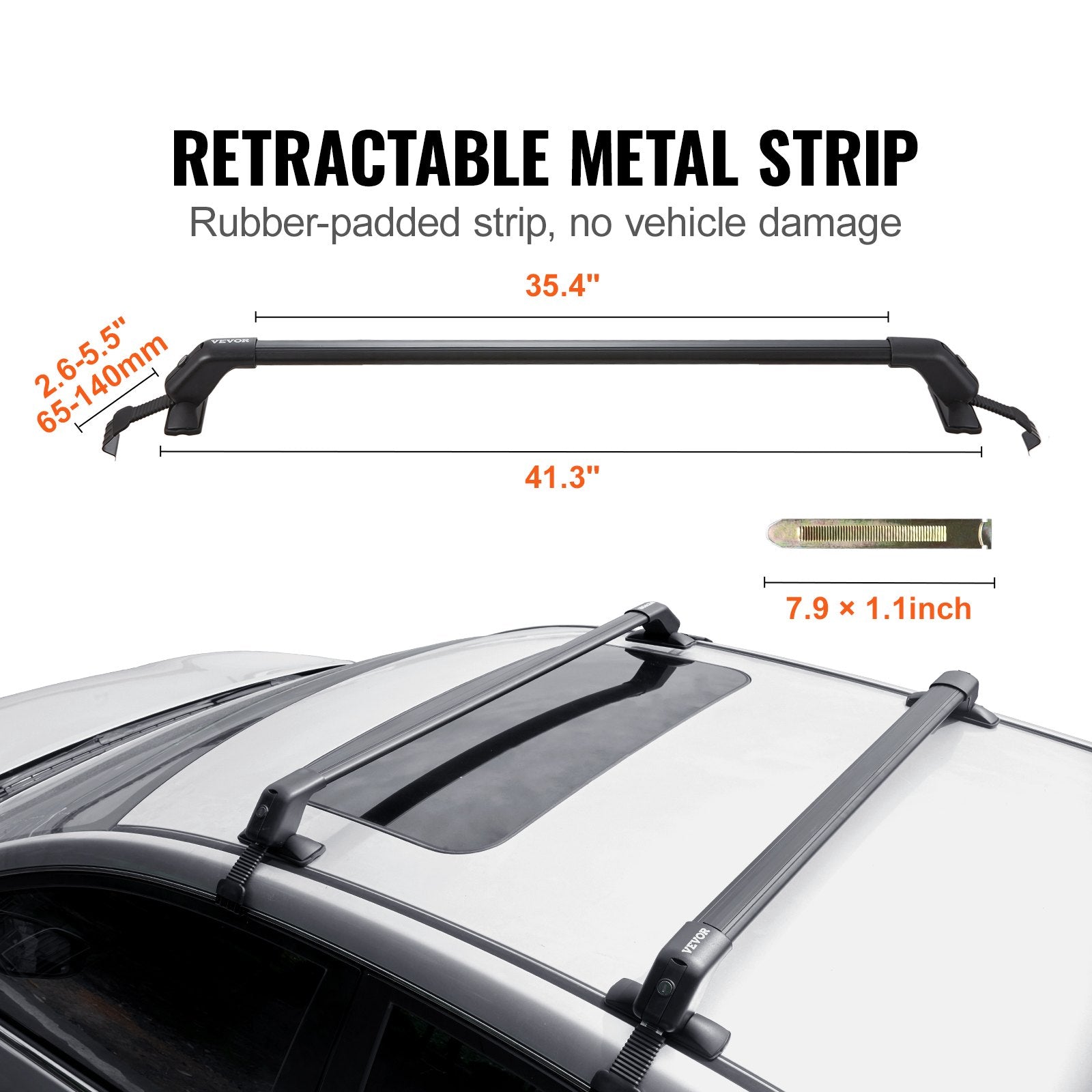 Universal Roof Rack Crossbar for Naked Roof Vehicle Aluminum with Lock V952-CDHGJTYKTYKLLODD1V0