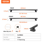 Roof Rack Crossbar for JEEP GRAND CHEROKEE 2011-2021 Aluminum with Lock V952-CDHGJZSKJPDQHW9Q7V0