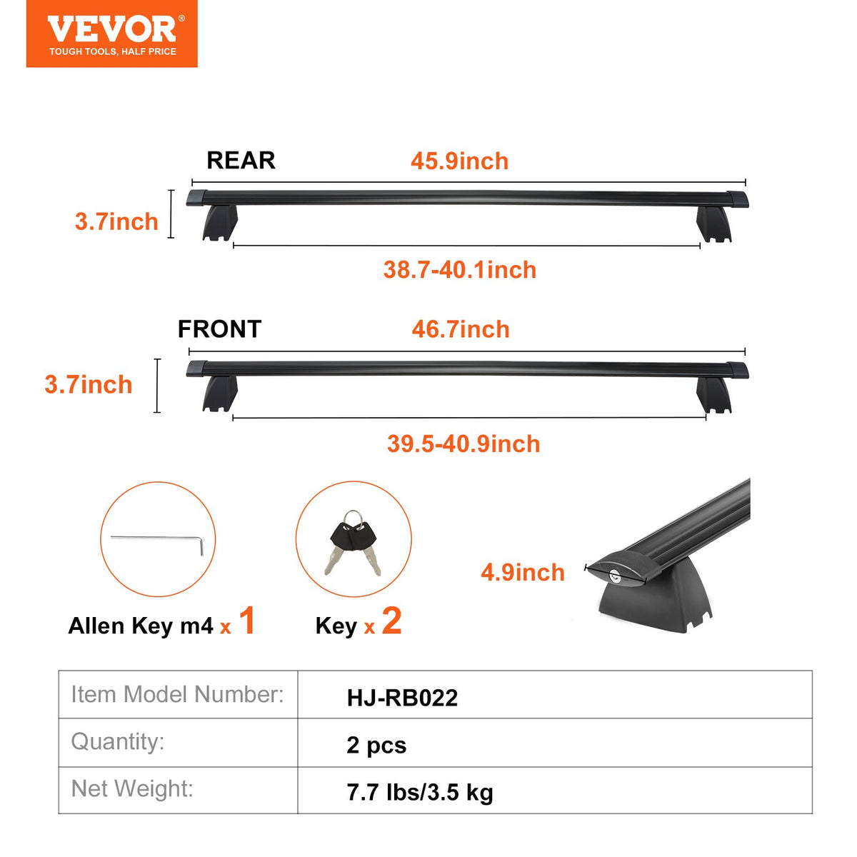 Roof Rack Crossbar for JEEP GRAND CHEROKEE 2011-2021 Aluminum with Lock V952-CDHGJZSKJPDQHW9Q7V0