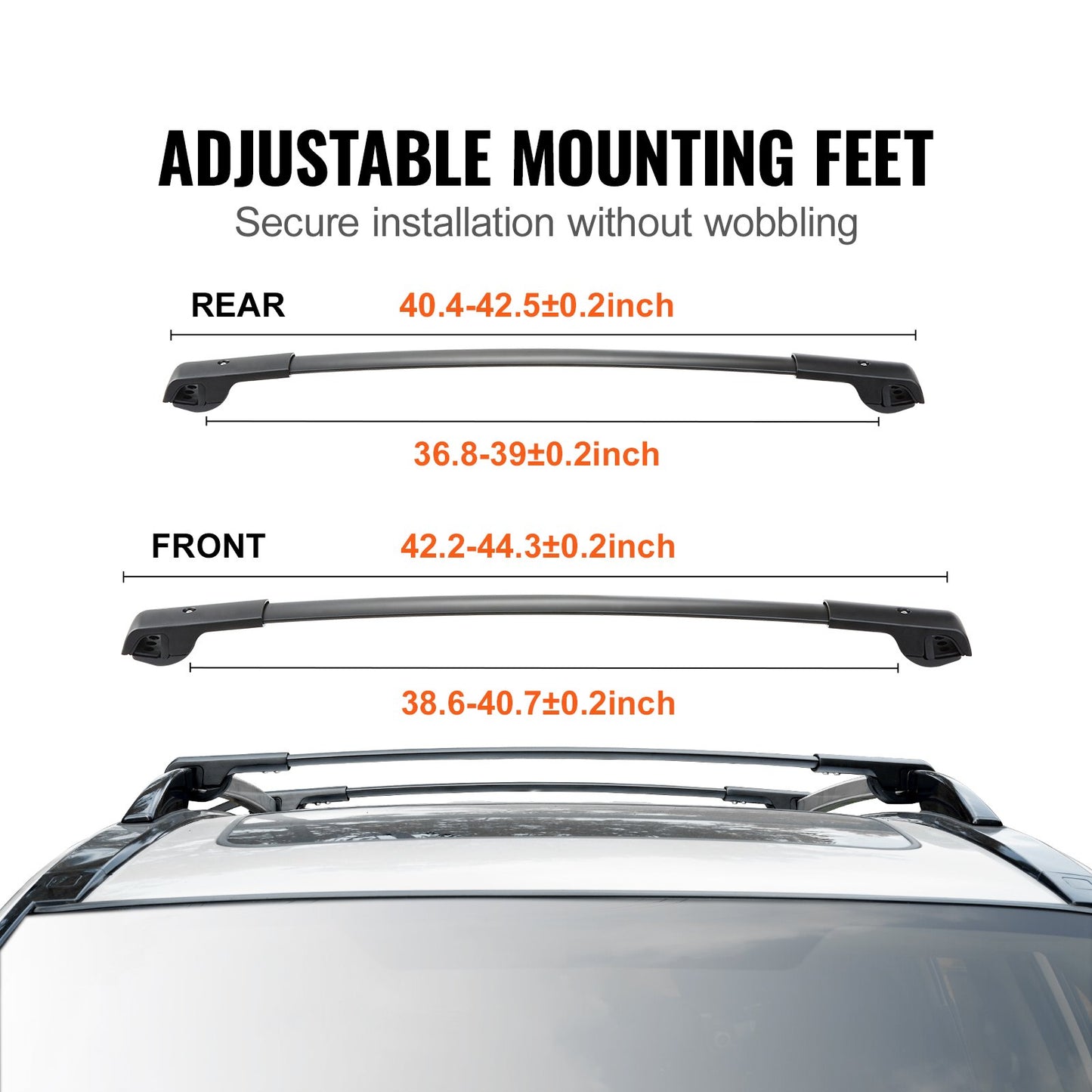 Roof Rack Crossbar for Subaru Forester 2014-2022 Crossbars Aluminum 2 PCS V952-CDHGJZSKSBLSAID10V0
