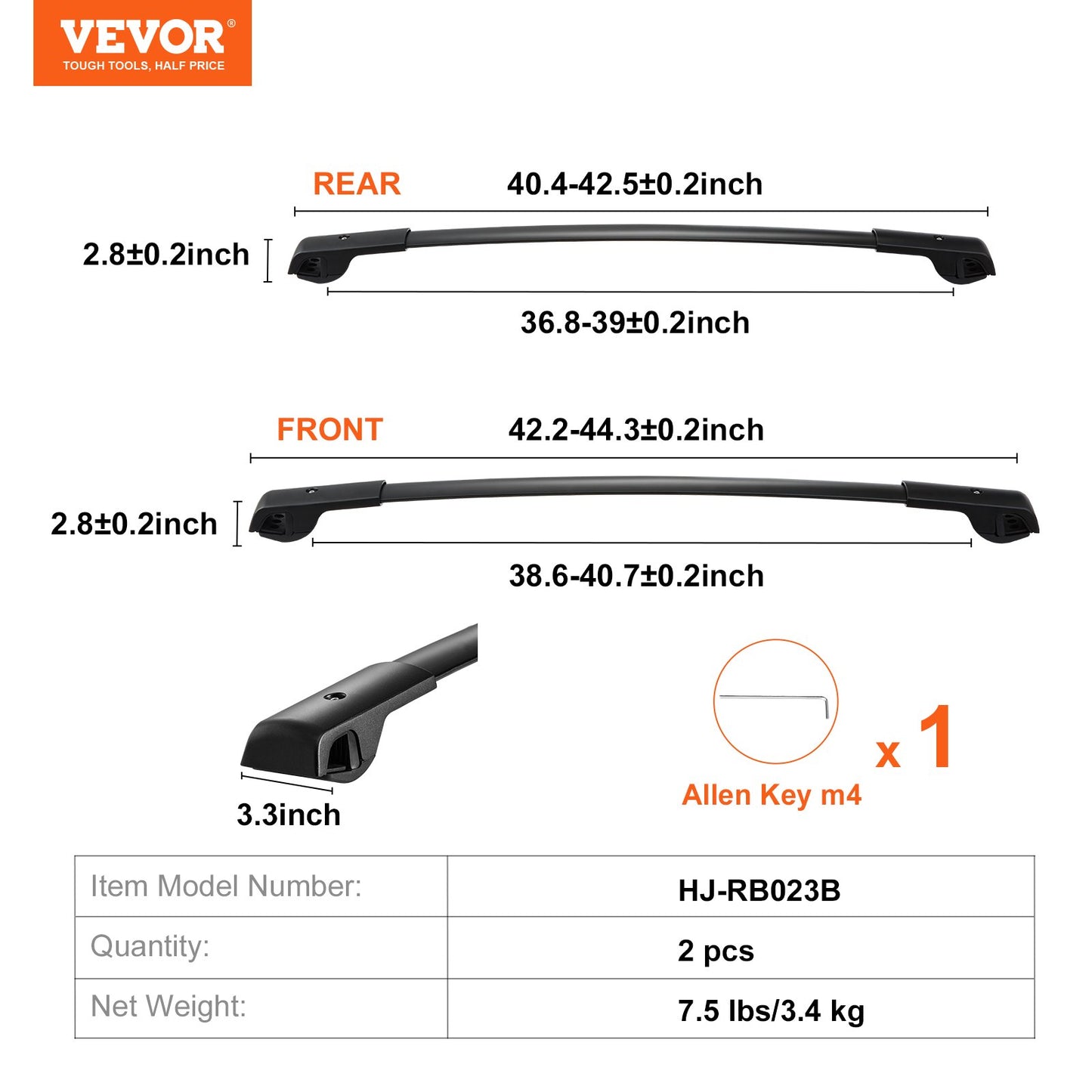 Roof Rack Crossbar for Subaru Forester 2014-2022 Crossbars Aluminum 2 PCS V952-CDHGJZSKSBLSAID10V0