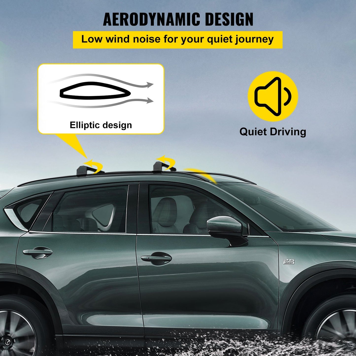 Roof Rack Compatible with Mazda CX-5 CX5 2017 2018 2019 2021 4PCS Roof Rack Rail Cross Bar Crossbar V952-CDJ17-18MZDHGJCG1V0