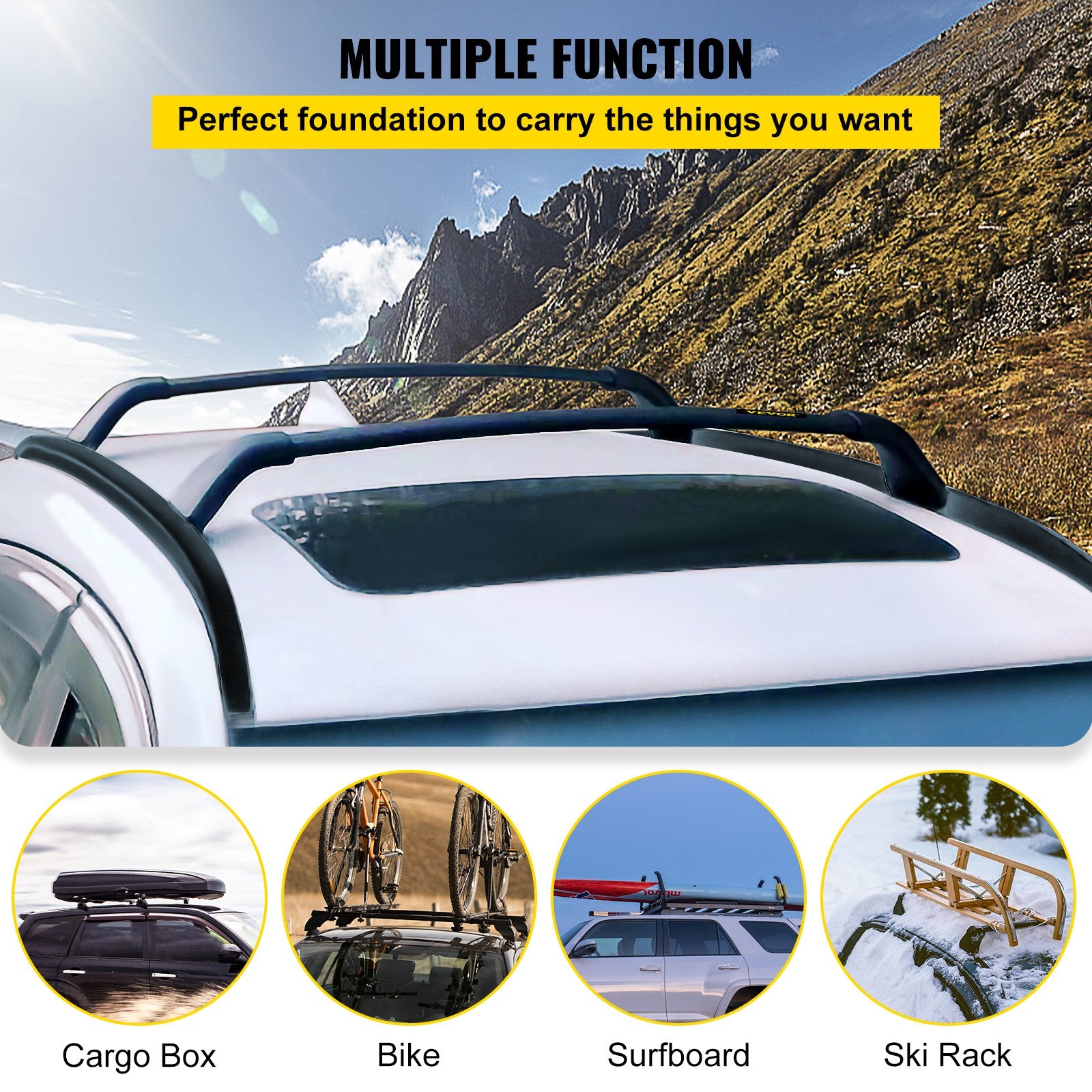 Roof Rack Compatible with Mazda CX-5 CX5 2017 2018 2019 2021 4PCS Roof Rack Rail Cross Bar Crossbar V952-CDJ17-18MZDHGJCG1V0