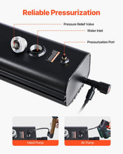 Roof Rack Water Tank, 4 Gal, Multi-Dispensing Outdoor Tank with 2 Splash-Guard Panels & T-slot, High-Capacity V952-CDJSXZTK4GALFADHNV0