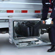 Underbody Truck Box, 24"x14"x16" Pickup Storage Box, Heavy Duty Aluminum Diamond Plate Tool Box with Lock and V952-CDK241416INCHAMF9V0