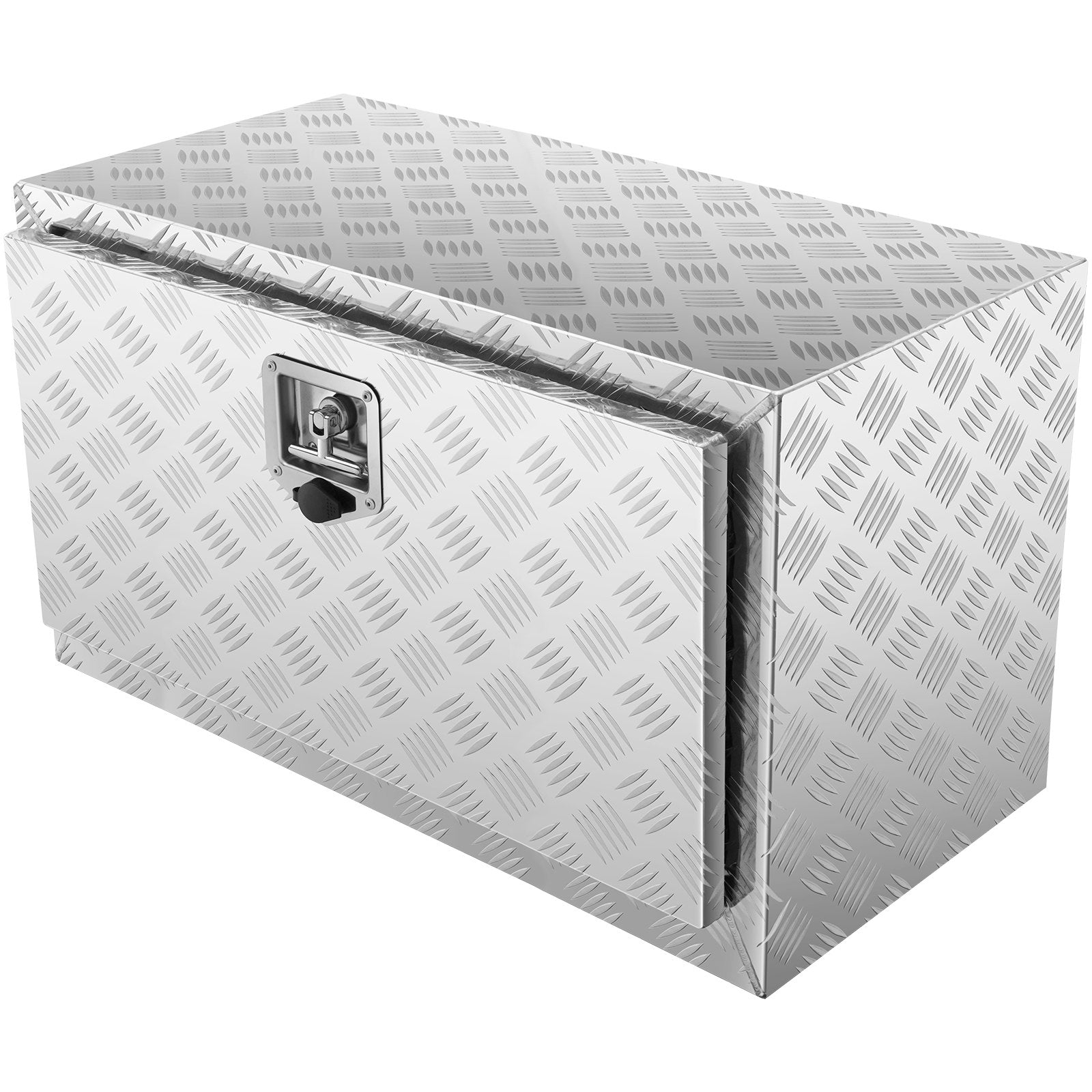 Underbody Truck Box, 30"x14"x16" Pickup Storage Box, Heavy Duty Aluminum Diamond Plate Tool Box with Lock and V952-CDK301416INCH2LT5V0