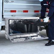 Underbody Truck Box, 30"x14"x16" Pickup Storage Box, Heavy Duty Aluminum Diamond Plate Tool Box with Lock and V952-CDK301416INCH2LT5V0